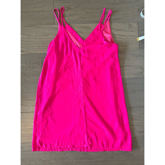 The Impeccable Pig Hot Pink Slip Dress Medium - Picture 7 of 9
